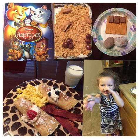 Disney Dinner And A Movie, Family Movie Night Snacks, Kitty Litter Cake, Disney Themed Movie Night, Movie Dinner, Disney Movie Night Dinner, Disney Night, Movie Night Dinner, Movie Food