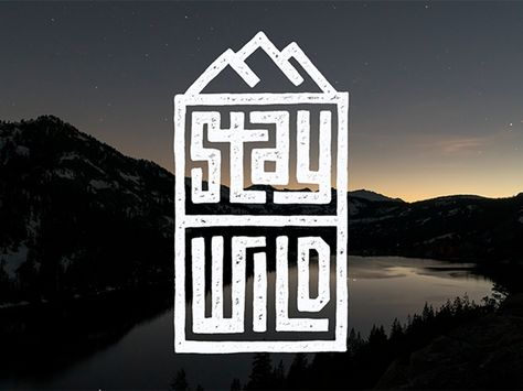 Wild Logo Design, Mn Wild Logo, Mountain Typography Design, Mountain Typography, Wild Typography, Stay Wild Shirt, Wild Logo, Game Studio, Find Logo