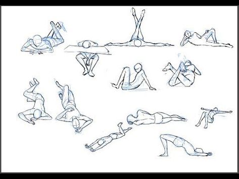 Croquis, Laying Down Poses Drawing, Laying Down Poses, Laying Down Reference, Laying Down Drawing, Posture Drawing, Side View Drawing, Sleeping Pose, Base Anime