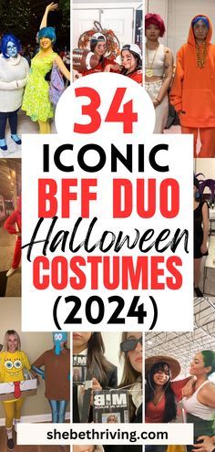 Women Friends Halloween Costumes, Funny Best Friend Halloween Costumes For 2, Friend Couple Halloween Costumes, Work Friend Halloween Costumes, Duo Costume Ideas Unique, Easy Friends Costumes, Cute Friends Costumes, Halloween Costumes Women Duo 2024, Simple Friend Halloween Costumes