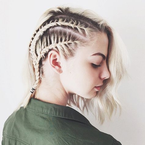 Cornrows are a quick way to add some edge to your bob Blonde Hair With Roots, Boxer Braids, Hair Secrets, Workout Hairstyles, Short Braids, Cool Braid Hairstyles, Beautiful Braids, Clint Barton, Penteado Cabelo Curto