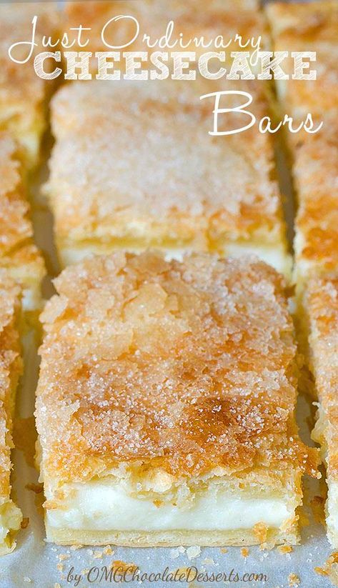 Just Ordinary Cheesecake Bars | Easy Sopapilla Cheesecake Bar Recipe Crescent Rolls And Cream Cheese, Sopapilla Cheesecake Bars, Crescent Roll Cheesecake, Cheesecake Bars Easy, Sopapilla Cheesecake, Coconut Dessert, Cheesecake Bar Recipes, Torte Cupcake, Crescent Roll Recipes