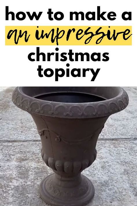 diy christmas topiary idea