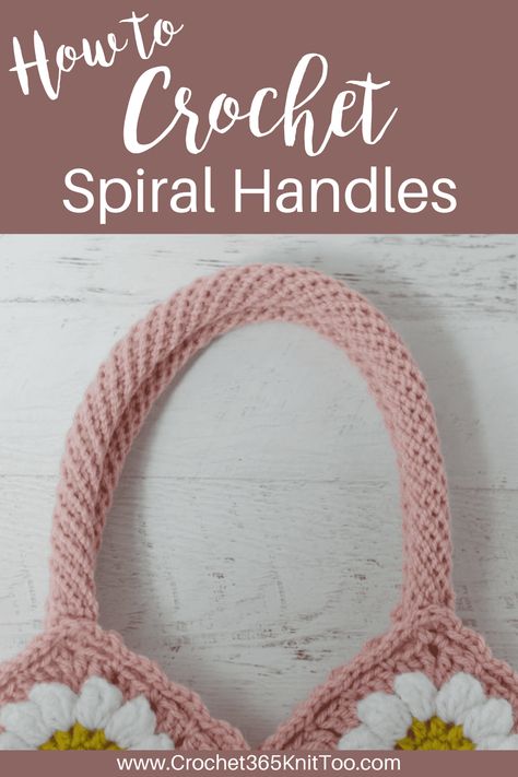 The secret to crocheting spiral handles! #crochetspiralhandles #crochetspiralcord #crochetcord #crochet365knittoo Crochet Purse Handles, Crochet Spiral, Crochet Handles, Crochet Cord, Amazing Crochet, Crochet Daisy, Basket Tote, Crochet Things, Learn How To Crochet