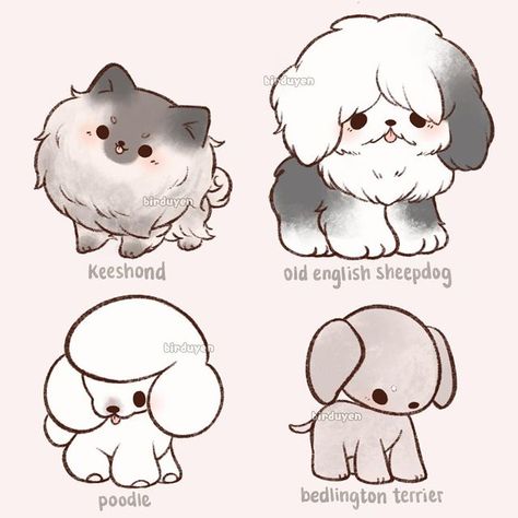 T ♡ (@birduyen) • Instagram photos and videos Chibi Dog, Cute Dog Drawing, Cute Kawaii Animals, 강아지 그림, Animated Animals, Cute Animal Drawings Kawaii, 캐릭터 드로잉, Cute Doodles Drawings, Types Of Dogs