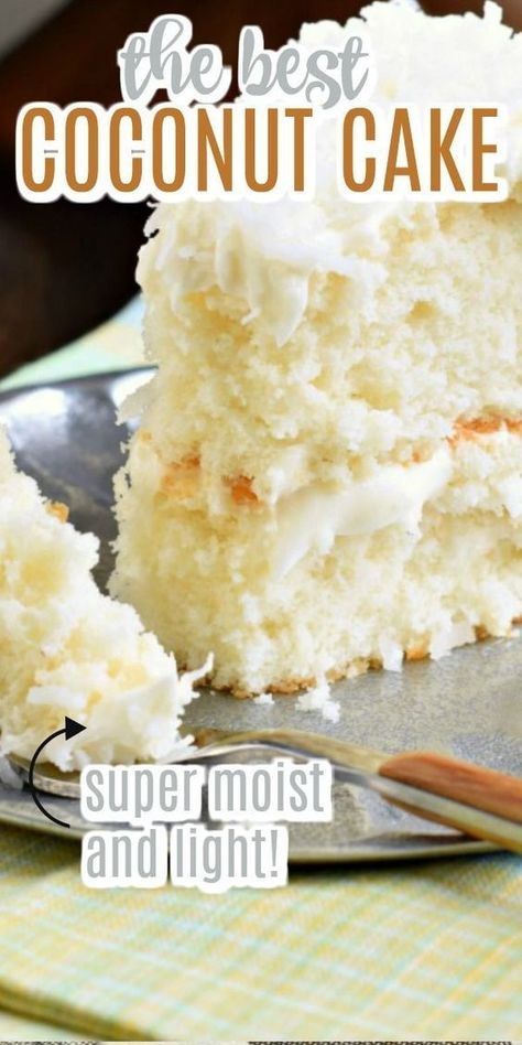 Best Coconut Cake, Best Coconut Cake Recipe, Coconut Recipe, Coconut Cake Recipe, White Cake Recipe, Coconut Desserts, Vegan Coconut, Cake Recipes From Scratch, Think Food