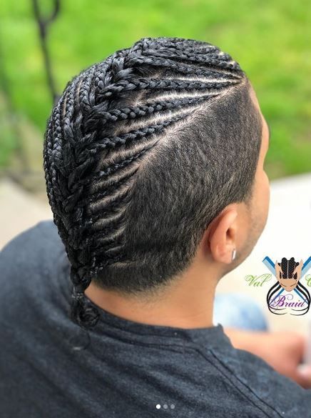 Braids For Men Short Hair, Haircuts Taper Fade, Men Taper Fade, Mohawk Braid Styles, Short Hair 40, Loc Nation, Mohawk For Men, Braids With Fade, Fade Hairstyle