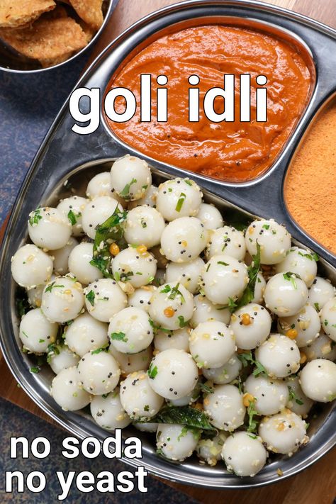 goli idli recipe | masala goli kadubu | masala rice balls recipe Indian Vegetarian Snacks Recipes, Hebbar's Kitchen Recipes Videos, Appe Recipe Indian, Paddu Recipe, Breakfast With Rice, Indian Traditional Food, Tasty Breakfast Recipes, Rice Balls Recipe, Masala Rice