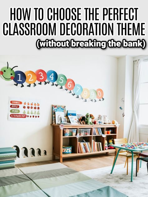 how to decorate your classroom on a budget Toddler Classroom Decorations, Preschool Room Decor, Infant Room Daycare, Preschool Classroom Themes, Infant Toddler Classroom, Preschool Decor, Daycare Decor, Toddler Teacher, Decoration Theme