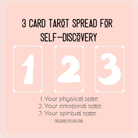 Self Care Tarot Spread, 3 Card Tarot Spreads Beginners, Tarot Card Spreads For Beginners, Simple Tarot Spreads, Tarot Spreads Beginners, 3 Card Tarot Spread, Tarot Suits, Tarot For Beginners, Oracle Spreads