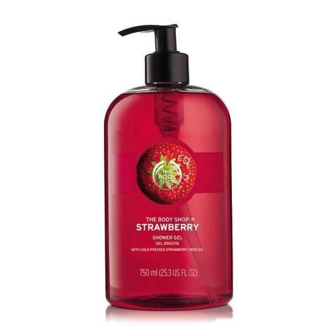 Strawberry Shower Gel 750ml The Body Shop Strawberry, Body Shop Strawberry, Collateral Beauty, Body Shop At Home, Bath And Body Shop, Body Photography, Homemade Bath Products, Bath And Body Care, Moisturizing Body Wash