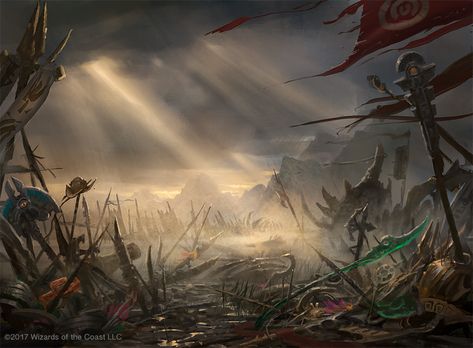 Field of Ruin, Dimitar Marinski on ArtStation at https://www.artstation.com/artwork/mbDd9 Dnd Dragonborn, Mtg Art, Fantasy Background, Fantasy Battle, Theme Background, Fantasy Story, Matte Painting, Fantasy Art Landscapes, High Fantasy