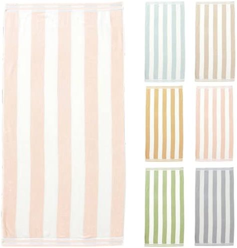 Amazon.com: Large Beach Towel Set of 4 - Soft Cabana Striped Beach Towels for Adults and Velour Pool Towels with 100% Cotton - Lightweight Quick Dry Beach Towel Pack and Cute Beach Towel for Women and Men : Home & Kitchen Dream Backyard Pool, Pool Cabana, Striped Beach Towel, Swim Towel, Large Beach Towels, Cotton Beach Towel, Gray Towels, Quick Dry Towel, Dream Backyard