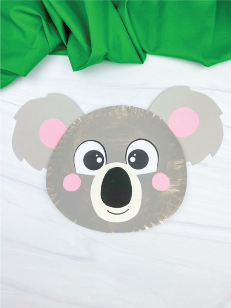 Koala Template Free Printable, Koala Preschool Craft, Koala Template, Parade Banner, Koala Craft, Animal Crafts Preschool, Zoo Crafts, Zoo Animal Crafts, Plate Template