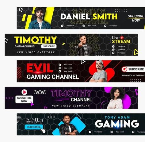 Streaming Channel Youtube Banner Template|Order Now You Tube Channel Banner Template, Youtube Banner Ideas Design, Youtube Banner Inspiration, Cover For Youtube Channel, Youtube Banner Design Backgrounds, Yt Banner Ideas, Youtube Channel Banner Templates, Youtube Banner Design Templates, Yt Channel Banner