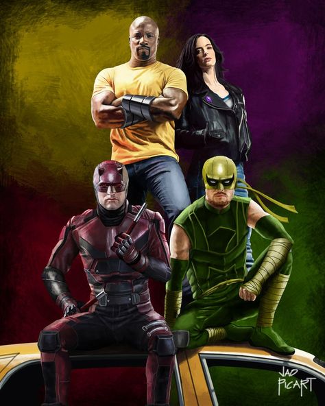 Marvel Defenders, Defenders Marvel, Marvel Knights, Marvel Netflix, The Defenders, Marvel Daredevil, Marvel Artwork, Luke Cage, Anthony Mackie