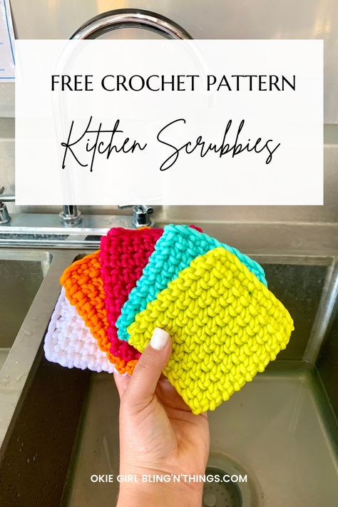 Square Scrubby Crochet Pattern, Scrubbie Yarn Crochet Pattern, Simple Crochet Scrubbies, Crochet Kitchen Scrubbies Pattern, Yarn Bee Scrub-ology Cotton Patterns, Scrub-ology Yarn Patterns, Pot Scrubbers Crochet, Crochet Scrubby Dishcloth Free Pattern, Dishie Yarn Crochet Patterns