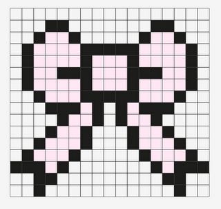 Metroid Samus Pixel Art, Pixelated Art Easy, Cute Pixel Art Grid Aesthetic, Pixel Art Paper Sheet, Small Hello Kitty Pixel Art, Bow Tapestry Crochet, Bow Grid Pattern, Bow Alpha Pattern, Bow Pixel Grid