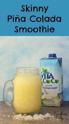 Pineapple Coconut Water, Pina Colada Smoothie Recipe, Piña Colada Smoothie, Smoothie Pineapple, Pina Colada Smoothie, Pineapple And Coconut, Healthy Nutrition Plan, Frozen Pineapple, Coconut Recipes