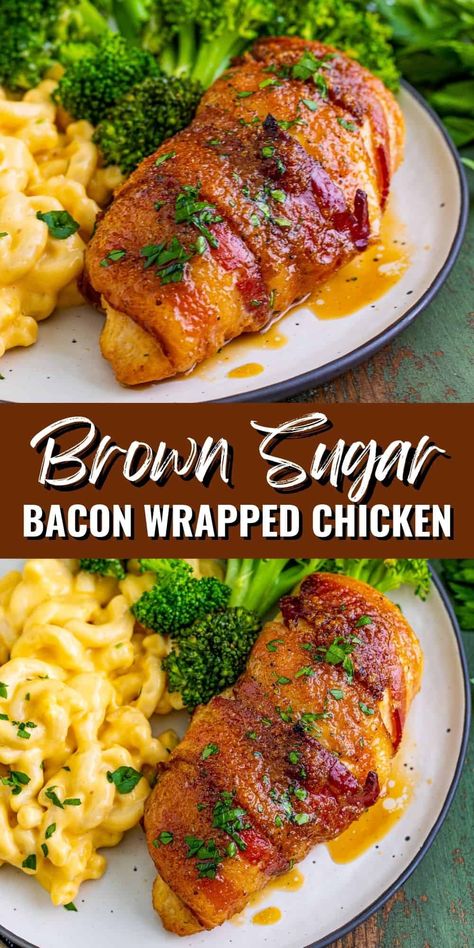 Brown Sugar Bacon Garlic Chicken, Bacon Wrapped Chicken With Brown Sugar, Sweet And Spicy Bacon Wrapped Chicken, Chicken Wrapped With Bacon, Chicken Wrapped In Bacon Baked, Bacon Wrapped Chicken Tenderloins, Bacon Wrapped Chicken Oven, Cracker Barrel Maple Bacon Chicken, Bacon Brown Sugar Chicken Tenders