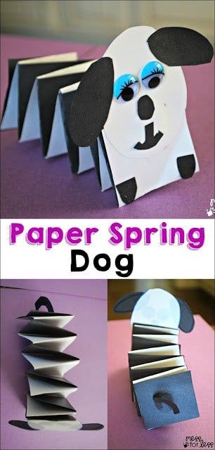 Paper Crafts for Kids - Spring dog - This fun craft for kids uses just a few basic supplies and is just too cute. Great craft for kids! Dogs Crafts, Spring Toddler Crafts, Dog Craft, Paper Spring, Spring Crafts For Kids, Dog Crafts, Crafts For Kids To Make, Fun Craft, Craft For Kids