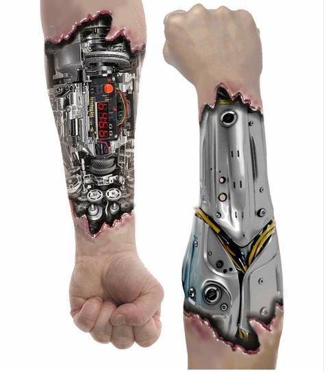 Metal Arm Tattoo, Macanical Tattoo, Mechanical Tattoos For Men, Electrical Tattoos For Men, Mechanical Arm Design, Mech Tattoo, Biomechanical Tattoo Arm, Mechanical Sleeve Tattoo, Mechanical Arm Tattoo