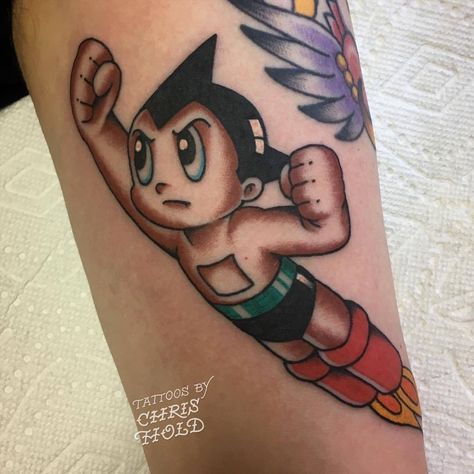 Astro Boy Tattoo, Astroboy Tattoo, Sacred Tattoo, Shadow Tattoo, Classic Cartoon Characters, Boy Tattoos, Astro Boy, Crown Of Thorns, Aikido