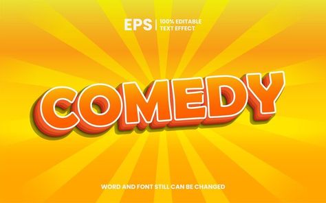 Comedy style editable text effect Premiu... | Premium Vector #Freepik #vector #banner #poster #label #design Logo Funny Design, Youtube Banner Comedy, Comedy Banner, Comedy Logo Design, Sidhu Moose Wala Logo Hd, Instagram Logo Video, Instagram Logo Wallpaper, Instagram Logo Png Hd, Black Instagram Logo