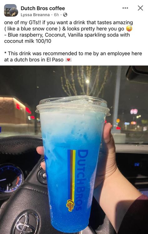 Dutch Bros Drink Ideas, Duch Bro Drinks, Sonic Drink Orders, Dutch Bros Orders, Dutch Bros Drinks Coffee, Dutch Drinks, Dutch Bros Menu, Dutch Bros Secret Menu, Dutch Brothers