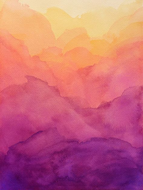 Watercolor Gradient Background, Watercolour Wash Background, Watercolor Styles, Reverse Coloring, Colorful Sunrise, Watercolour Background, Colour Background, Modern Watercolor, Trendy Art