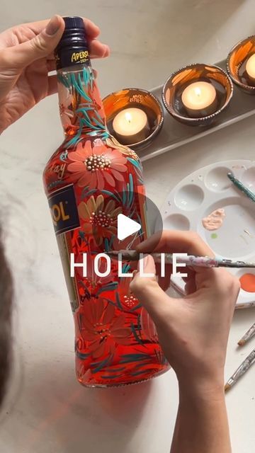 Hollie Yarwood | Paint a birthday Aperol with me 🍊 Hands up if it’s your number 1 even in the winter🙌🏻  #handpainted #handpaintedaperol #aperol... | Instagram Aperol Bottle, Gift Inspo, Diy Crafts To Do, Xmas Presents, Bottle Painting, Milestone Birthdays, Special Birthday, In The Winter, Crafts To Do