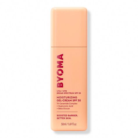 Byoma Skincare Spf, Byoma Gel Moisturizer, Byoma Skincare Moisturiser, Byoma Skincare Sunscreen, Skin Care Products Byoma, Sephora Essentials, Cute Skincare Products, Byoma Skin Care, Byoma Moisturizing Gel Cream