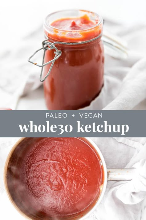 Whole 30 Sauces, Whole30 Ketchup, Paleo Condiments, Whole30 Vegan, Ketchup Recipe, Vegetarian Italian, Meat Products, Indian Dinner, Whole 30 Diet