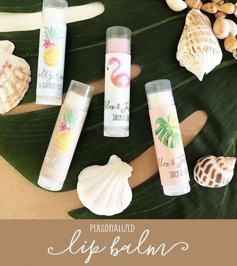 FREE SHIPPING Set of 24 Wedding Favors Ideas Lip Balm Favors - Tropical. Bride, bridesmaid, bachelorette wedding gifts ideas by all4events on Etsy Unique Wedding Favors For Guests, Tropical Bride, Wedding Gifts Ideas, Favor Ideas Wedding, Wedding Favors Ideas, Beach Favors, Summer Wedding Favors, Bridesmaid Bachelorette, Lip Balm Favors