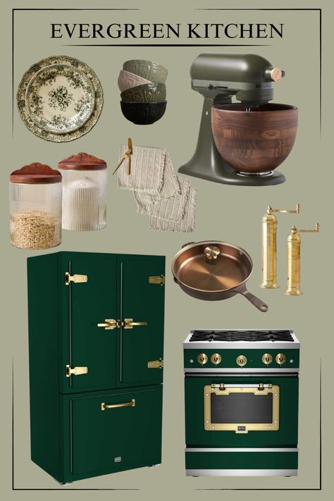 Evergreen Kitchen, Wood Canisters, Mason Cash, Lulu And Georgia, Stove Oven, I Apologize, Olive Branch, Wood Bowls, Kitchen Aid Mixer