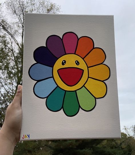 Disney Canvas Art, Arte Indie, Canvas Drawing, Hippie Painting, Small Canvas Paintings, Simple Canvas Paintings, Cute Canvas Paintings, Easy Canvas Art, Canvas Drawings