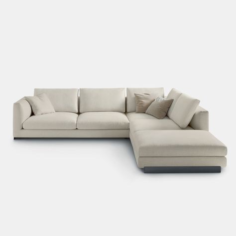 Serenity, simplicity, materiality, modularity are some of the key words of Rendez-vous. Its overall formal rigor is accompanied by the exuberance of the inner softness, as trying to hug and hold the body and the pleasure of comfort. Available in different composition. L Shaped Sofa Designs, L Sofas, U Shaped Sofa, Composition Design, L Shaped Sofa, Italian Furniture, Modular Design, Modern Sofa, Modular Sofa