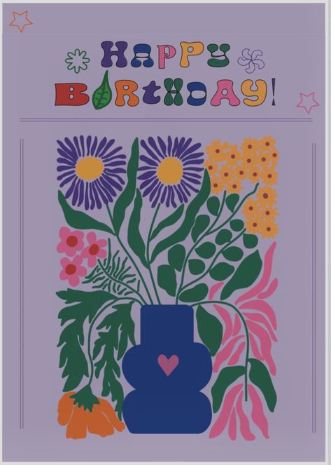 Happy Birthday Graphic Design Poster, Postcard Happy Birthday, Happy Birthday Graphic Design, Birthday Graphic Design, Happy Birthday Postcard, Postcard Poster, Birthday Graphic, Birthday Postcard, Happy Birthday Posters