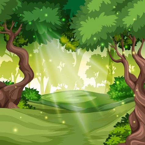 A green forest background Green Forest Background, Animation Walk Cycle, Beautiful Scenery Drawing, Jungle Images, Forest Cartoon, Dotted Drawings, Farm Images, Garden Mural, House Cartoon