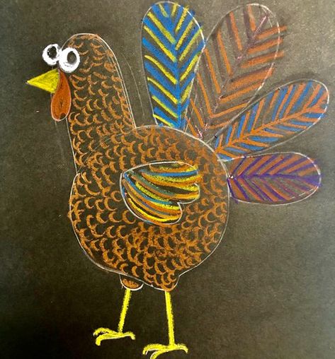 Oil Pastel Texture, Turkey Art Projects, Thanksgiving Art Projects, Pastel Texture, Turkey Art, Kindergarten Art Projects, 2nd Grade Art, Fall Art Projects, Fall Arts And Crafts