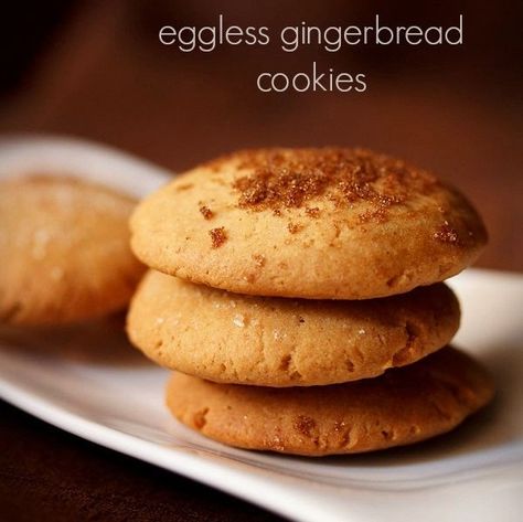 gingerbread cookies recipe, how to make gingerbread cookies Jaggery Desserts, Eggless Biscuits, Healthy Chocolate Cookies, Flavored Cookies, Gingerbread Cookies Recipe, Eggless Cookie Recipes, Egg Free Cookies, Eggless Cakes, Eggless Cookies