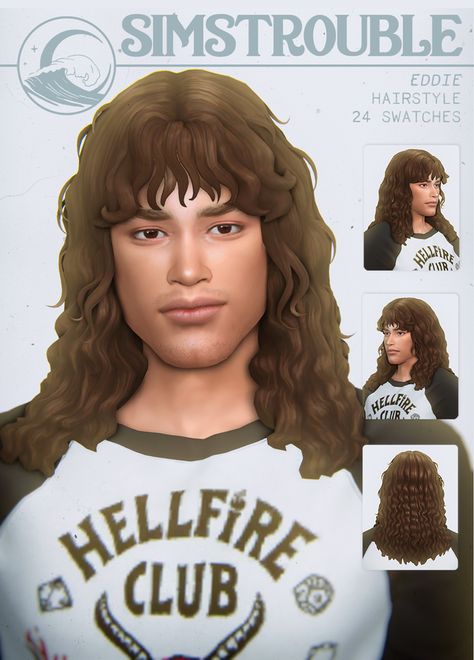 Sims Trouble Cc, Sims 4 Curly Hair, Sims 4 Hair Male, Sims 4 Decades Challenge, Cc Packs, Pelo Sims, Sims 4 Mm Cc, Male Hair, Sims 4 Cc Skin