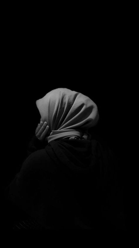 Hijab Aesthetic, Wallpaper Aesthetic, Black And White, White, Black