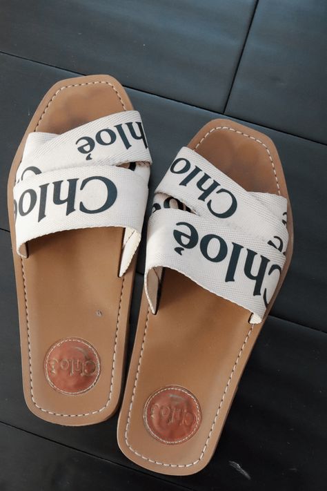 How To Clean Your Chloe Logo Slides Chloe Slides Outfit, Chloe Sandals Outfit, Chloe Slides, Summer Wishlist, Slides Outfit, Chloe Logo, Chloe Sandals, Sandals Outfit, Chloe Shoes