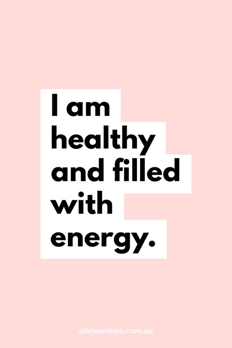 I am healthy and filled with energy. ✨ I Am Healthy And Filled With Energy, I Am Healthy Vision Board, Being Healthy Quotes, Vision Board Sayings, I Am Healthy Affirmations, Healthy Manifestation, Healthy Word, I Am Healed, Healthy Affirmations