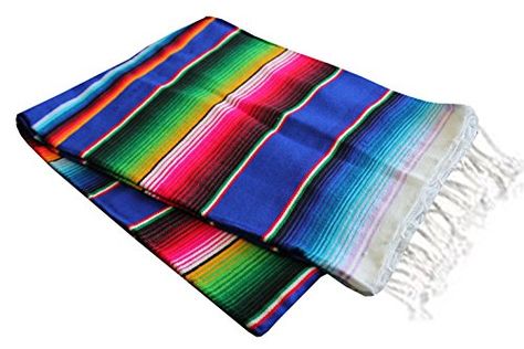 Mexican Serape Blanket, Serape Blanket, Mexican Serapes, Fiesta Theme Party, Bed Blankets, Mexican Blanket, Coverlet Set, Faux Fur Throw, Cotton Blankets