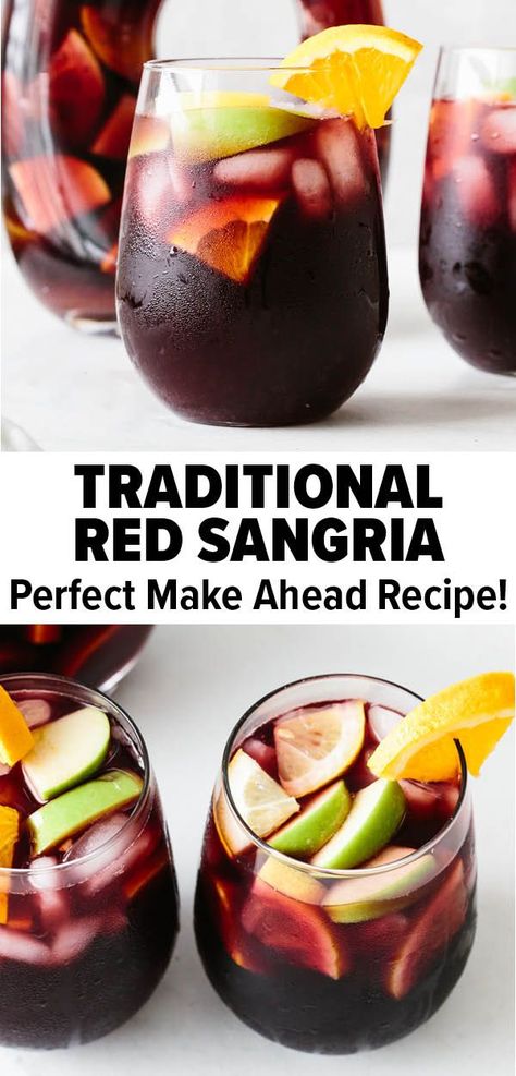 Red Sangria Recipe, Best Sangria Recipe, Sangria Drink, Spanish Red Wine, Red Sangria Recipes, Easy Sangria Recipes, Red Wine Sangria, Sangria Recipe, Red Sangria