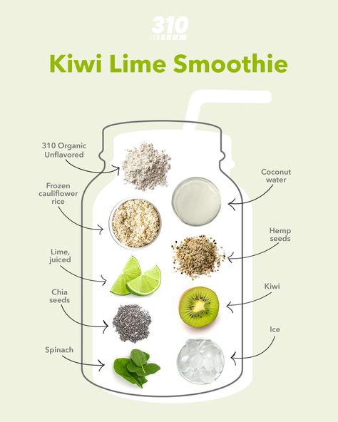 Kiwi Lime Smoothie, 310 Recipes, Smoothie Station, 310 Nutrition Shake, 310 Shake Recipes, Juice Pulp Recipes, Lime Smoothie, Pulp Recipes, Pulp Recipe