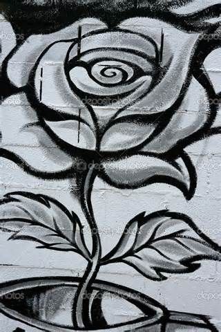 Graffiti Rose Graffiti C, Detail Wall, Celtic Fonts, White Pic, Graffiti Flowers, Black And White Graffiti, White Graffiti, Rose Street, Graffiti Text