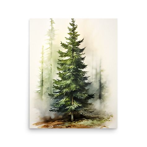 Pine Tree Painting Evergreen Tree Watercolor Art Print Pine Tree Wall Art Botanical Large Poster Farmhouse Wall Decor Neutral Wall Art  Art print from my watercolor painting Unframe 🎨 Title: " Pine Tree" 🎨 Art print from my original watercolor painting 🎨multiple sizes to choose from drop down menu 🎨 materials: high quality matte paper 🎨 shipping: high-quality protective packaging with tracking number 🎨 sell unframed - need to be framed.  🎨 Available Sizes: [Specify Sizes and Pricing, e.g. Evergreen Tree Watercolor, Sequoia Tree Art, Pine Tree Painting Acrylic, Painting Trees Acrylic, Evergreen Tree Painting, Evergreen Painting, Painting Pine Trees, Pine Tree Watercolor, Forest Watercolor Painting